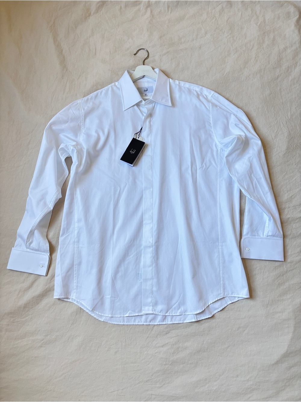 Dunhill London White Dress Shirt Men’s Size 17.5 / 44 NWT